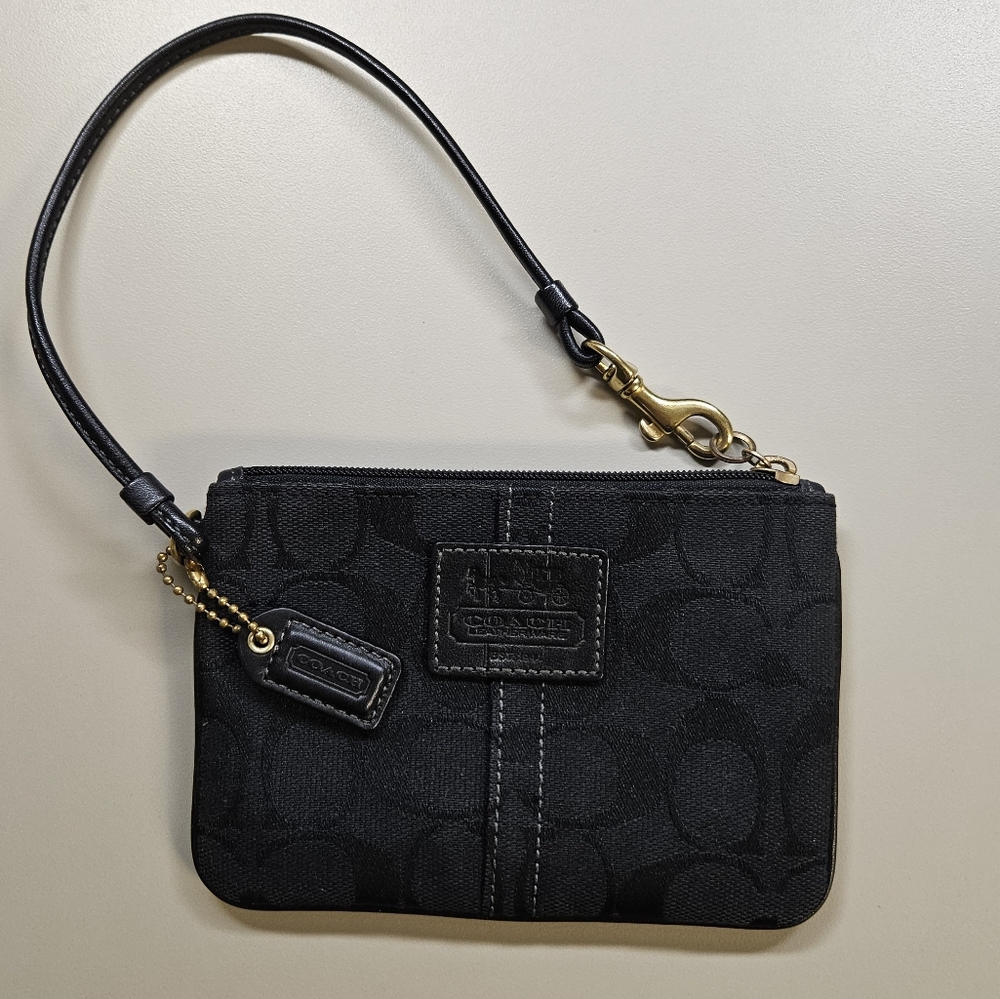 Coach Black Wristlet Clutch